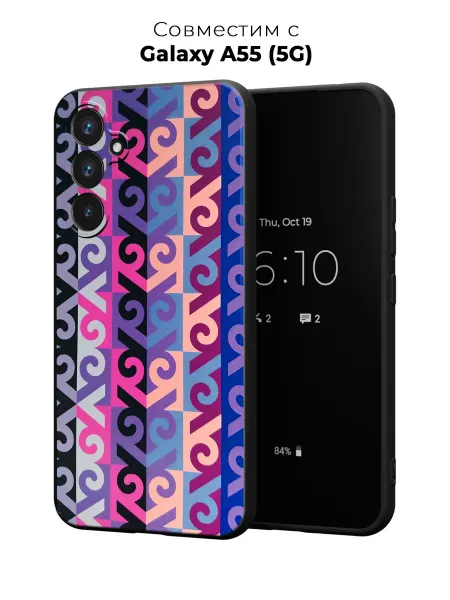 Case it Чехол на Samsung A55 5G с принтом Казахский орнамент