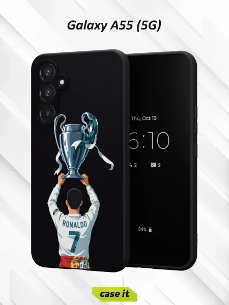 Case it Чехол на Samsung A55 (5G) с принтом Роналду с кубком