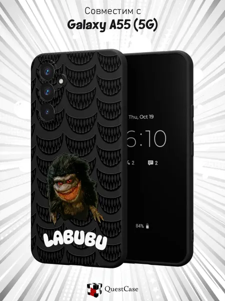 QuestCase Чехол на Samsung Galaxy A55 (5G)с принтом Лабубу