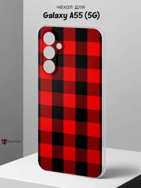 QuestCase Чехол на Samsung A55 (5G) с принтом Клетка
