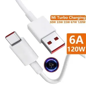 Кабель USB Type-C / 1.0 М / 6А / для супербыстрой зарядки 30W 33W 67W 120W смартфонов Xiaomi Redmi Poco BlackShark и передачи данных