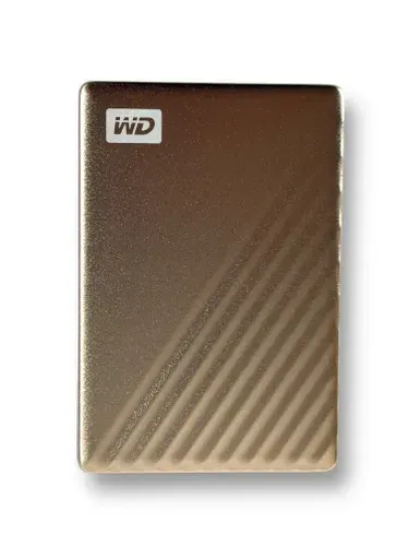 Western Digital 1 ТБ Внешний жесткий диск WD My Passport Потративный накопитель HDD 2,5" USB 3.0 (72131), Металл, Пластик, золотой