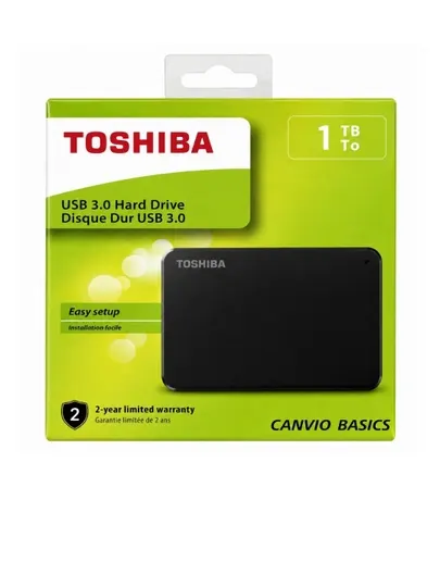 Внешний жесткий диск Toshiba Canvio Basics USB 3.0 1ТБ, 2ТБ для ноутбуков и ПК