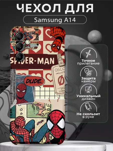 CHEHOO Чехол на Samsung A14 с Человеком пауком