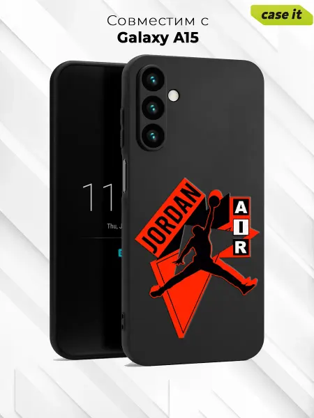Case it Чехол на Samsung A15 с принтом Nike Jordan Air
