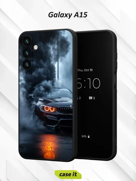 Case it Чехол на Samsung A15 с принтом BMW в дыму
