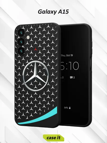 Case it Чехол на Samsung A15 с принтом трехлучевая звезда Mercedes