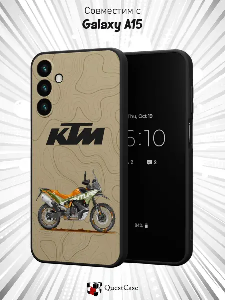 QuestCase Чехол на Samsung Galaxy A15 с принтом KTM