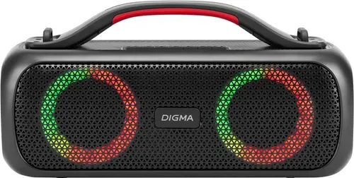 Портативная колонка, черный/красный 40W 2.0 BT 10м 3000mAh Digma D-PS1531 (SP1531B)