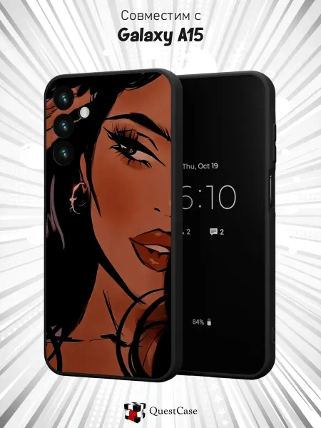 QuestCase Чехол на Samsung Galaxy A15 с принтом Девушка