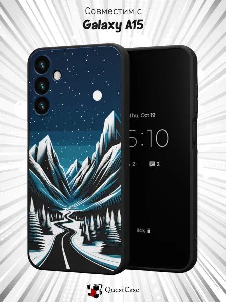 QuestCase Чехол на Samsung Galaxy A15 с принтом Зима