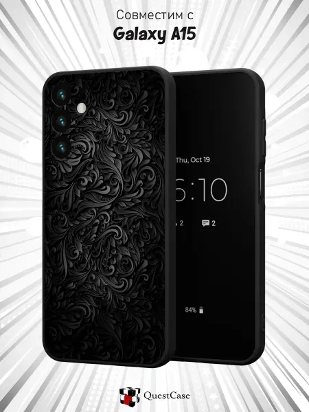 QuestCase Чехол на Samsung Galaxy A15 с принтом Орнамент
