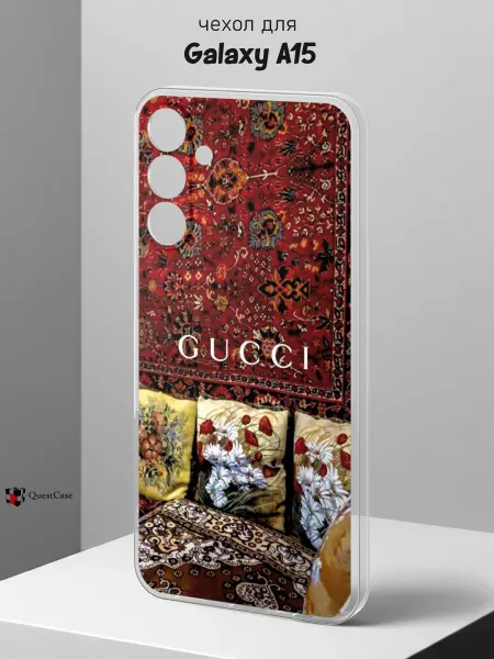 QuestCase Чехол на Samsung A15 с принтом Гучи