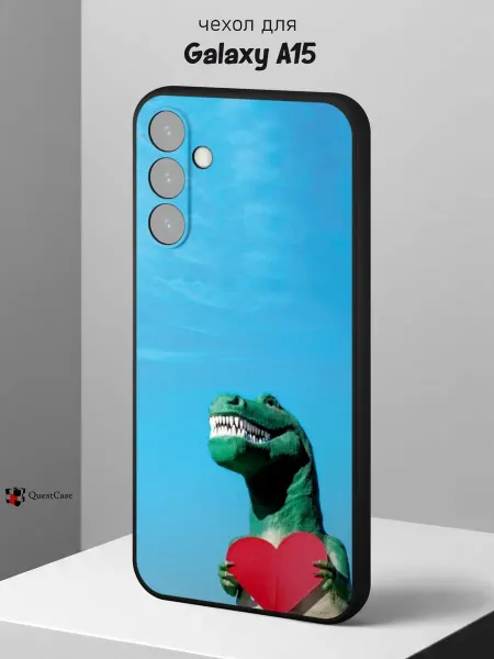 QuestCase Чехол на Samsung A15 с принтом Динозавр
