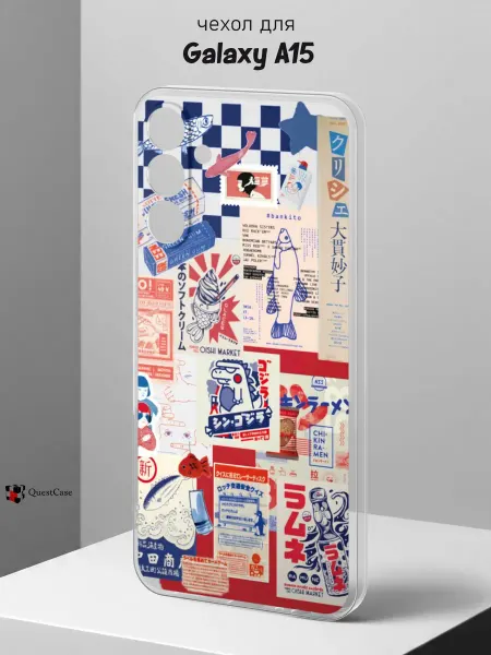 QuestCase Чехол на Samsung A15 с принтом Коллаж