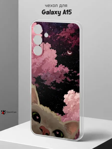 QuestCase Чехол на Samsung A15 с принтом Кот