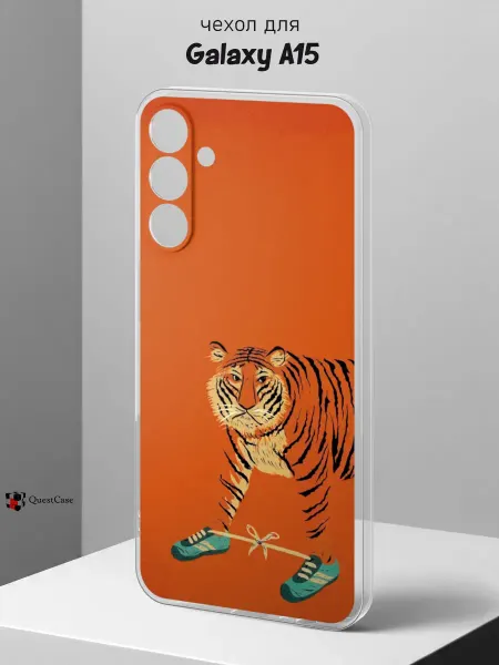 QuestCase Чехол на Samsung A15 с принтом Тигр