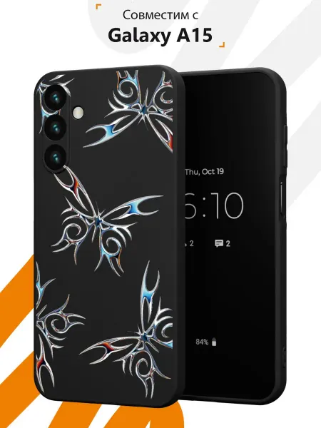 Мобилиус Чехол на Samsung A15 с принтом Бабочка