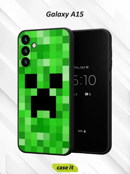 Case it Чехол на Samsung A15с принтом Creeper