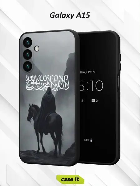 Case it Чехол на Samsung A15с принтом чёрный всадник