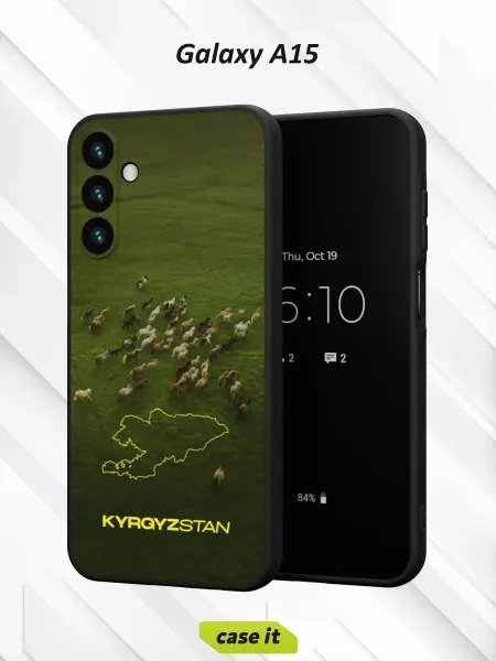 Case it Чехол на Samsung A15с принтом Кыргызстан