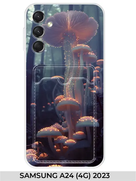 NOOTO Чехол с карманом на Samsung A24 (для Самсунг А24) Грибы