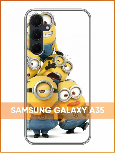 Case Face Чехол на Samsung Galaxy A35 с принтом Миньоны