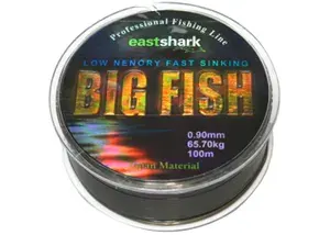 Леска EastShark BIG Fish черная 0.6 мм (37.4 кг), 100 м