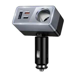 Автомобильное зарядное устройство GaN 125W (2xType-C + USB-A), супербыстрая зарядка PD 3.0