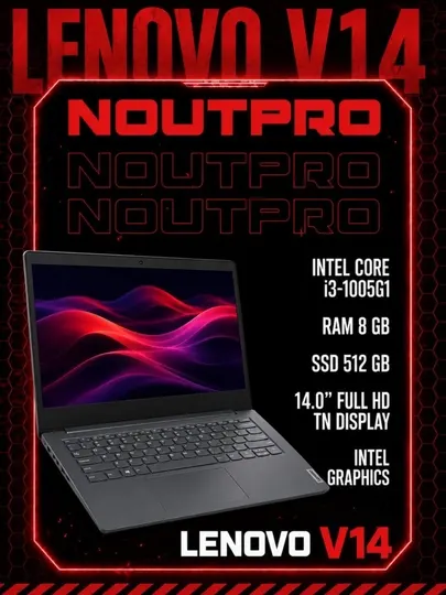 Ноутбук Lenovo V14 Intel® Core™ i3-1005G1 RAM 8GB SSD 512GB 14.0″ Full HD TN