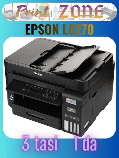 Принтер Epson L6270 Wi-Fi, USB 2.0, СНПЧ, МФУ, ADF, 5760 × 1440 dpi, Apple Airprint
