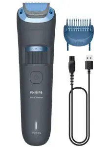Триммер Philips BT3617/15 для бороды, сухое и влажное бритье, 20 установок длины, 0,5-10 мм, серый