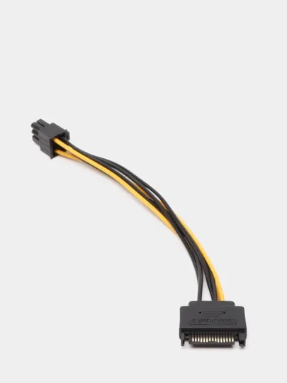Кабель питания видеокарт переходник SATA 15Pin - 6Pin 0.2 м