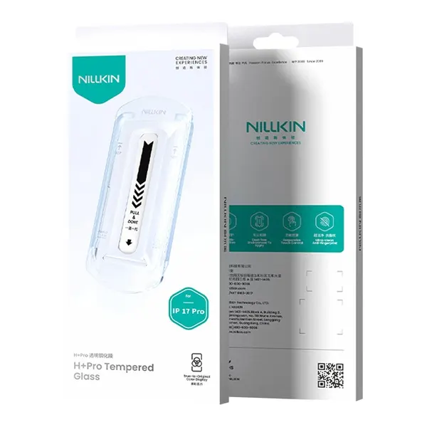 Nillkin прозрачное стекло для iPhone 17 Pro, H+PRO 0.2mm Transparent (с аппликатором)