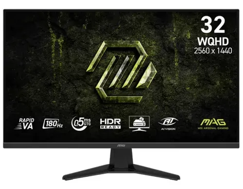 MSI 32" Монитор MAG 325QF E18V, 2560x1400 180Hz, Al-Vision, 0.5ms (GTG) (256548977), IPS, 2560x1440 2K, черно-серый
