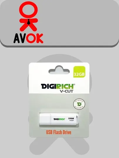 Флеш-накопитель Digirich V-Cut 32GB, USB 3.0/2.0, для ПК и ноутбуков, белый