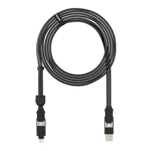 Rolling Square Кабель для мобильных устройств USB 2.0 Type-A/Apple Lightning, Micro-USB 2.0 Type-A, 3 м, черный