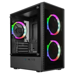 Ginzzu Корпус для ПК сталь 0,5 ATX 2 USB без БП