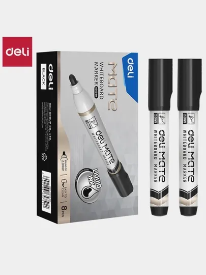 Маркер для белой доски Deli EU052-BK Black, 2.0 мм