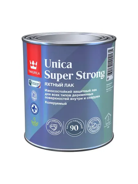 TIKKURILA Лак яхтный Unica Super Strong 20, база EP, 0,9 л