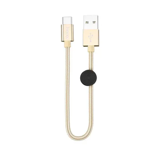 Кабель USB-A на USB Type-C HOCO / 0.25 метра / ток 3A /быстрая зарядка / устойчив к изгибу/ компактный кабель
