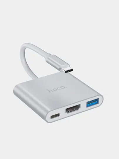 Адаптер Hoco HB14 Easy use, Type-C на USB 3.0, HDMI, PD, расширение портов, для ноутбука