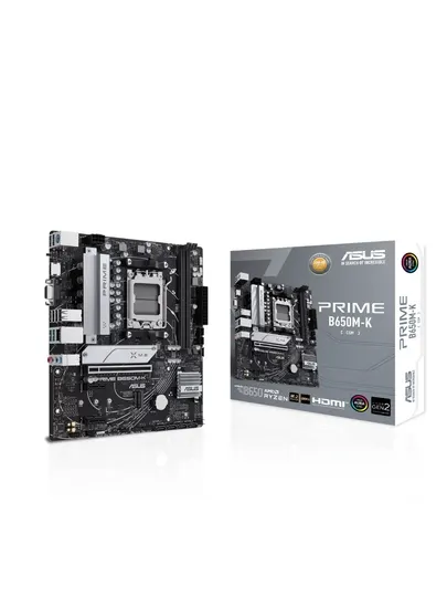 Материнская плата ASUS PRIME B650M-K (AM5, AMD B650, DDR5, 96 ГБ, PCIE 4.0) 90MB1F60-M0EAY0