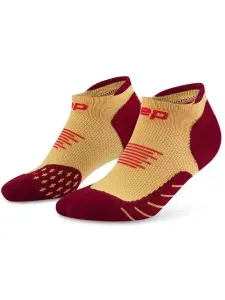 Компрессионные носки CEP CORE RUN SOCKS, NO SHOW, 5.0 желтый, бордовый