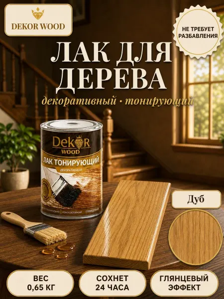 Elcon Лак тонирующий для дерева декоративный 0,65 дуб