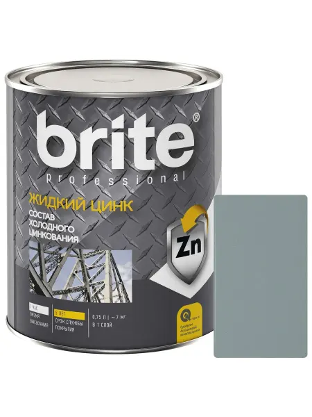 BRITE Состав холодного цинкования цвет серый матовый 0.75 л