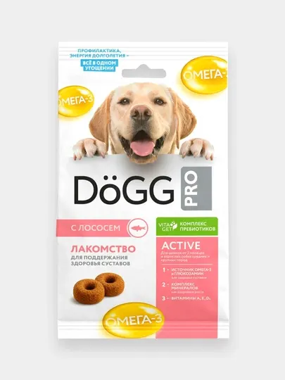 Лакомство для собак для здоровья суставов с Лососем ТМ «DOGG.PRO» 0,09 кг