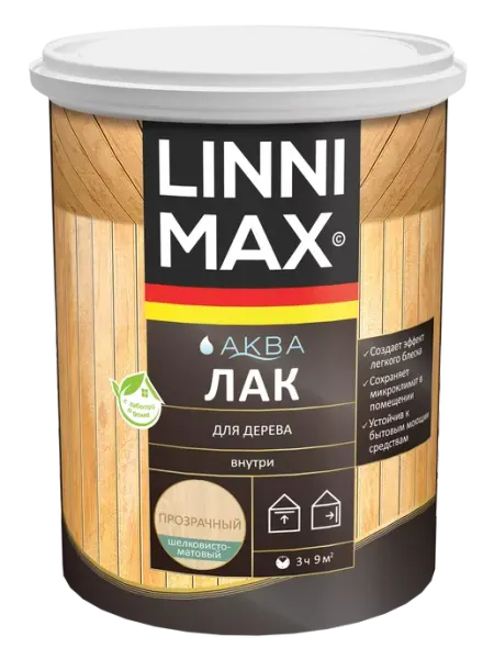 Linnimax Лак акриловый для дерева 0,9 л