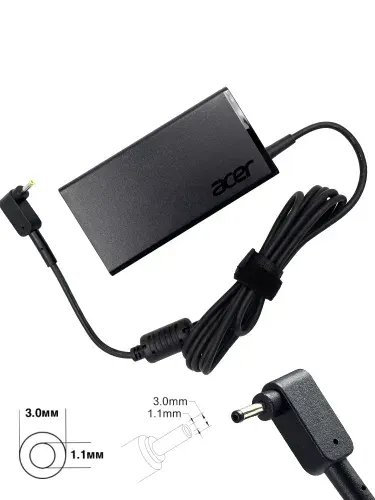 Зарядное устройство для ноутбука Acer, ASPIRE 5 SPIN A5SP14-51MTN-7427, 19V - 3.42A, (Штекер: 3.0-1.1мм) 60 Вт Slim