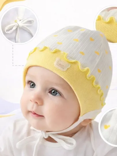 Шапочки для малышей, шапочки, подходящие для весны и осени, 0-2 и 3-6 месяцев